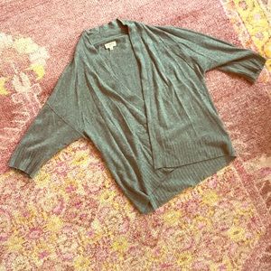 Nili Lotan grey loose 100% cashmere sweater wrap